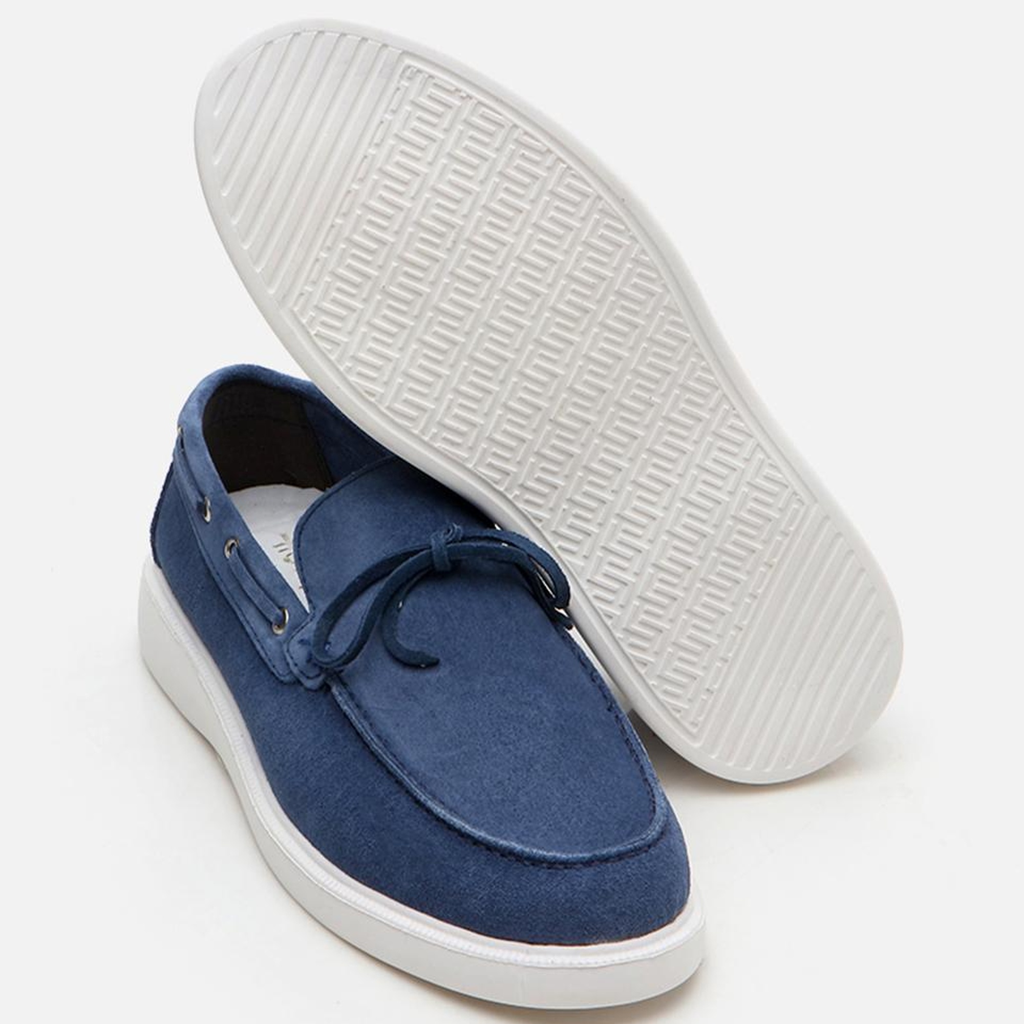 Erkek Deri Mavi Loafer