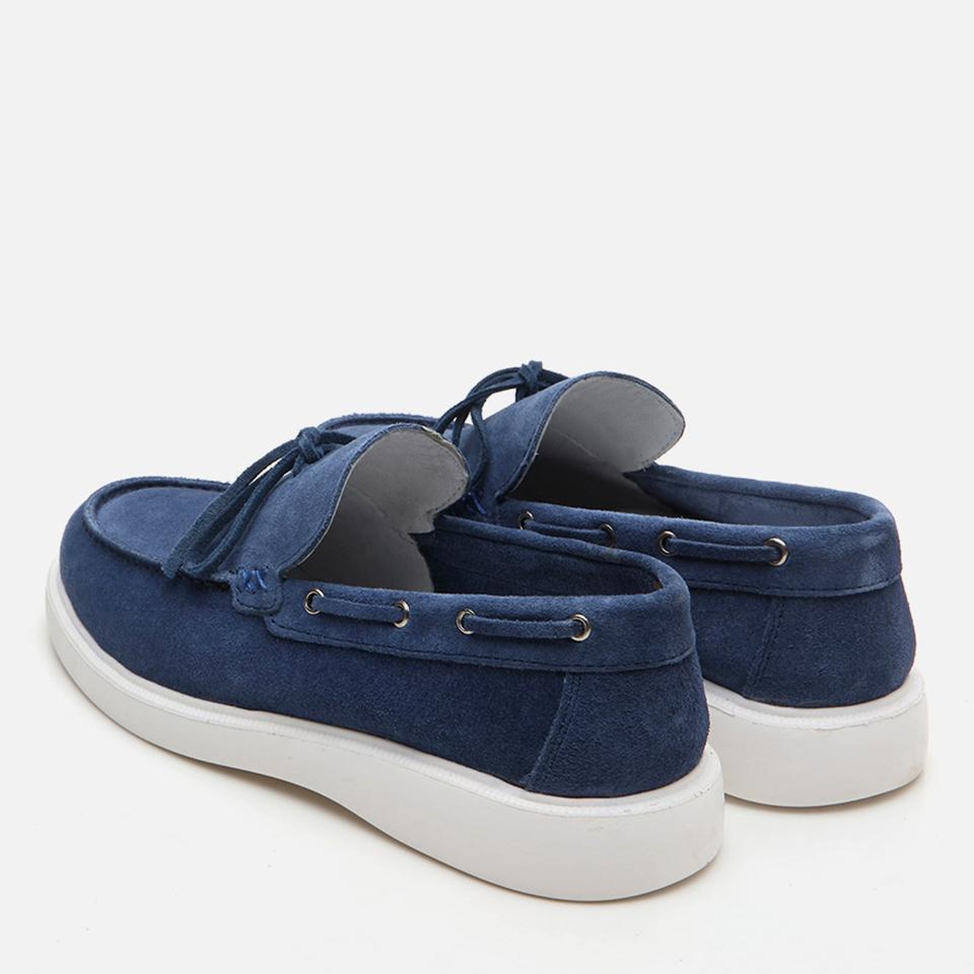 Erkek Deri Mavi Loafer