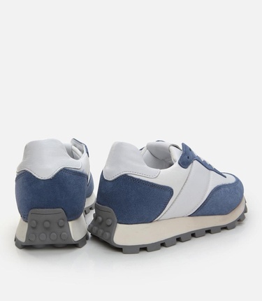  Erkek Deri Mavi Spor Ayakkabı