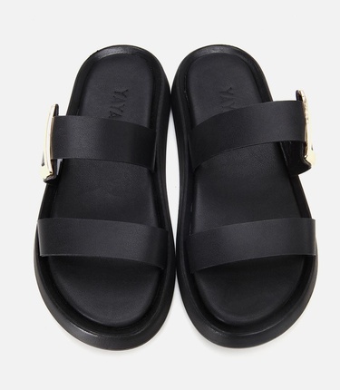  Kadın Siyah Yaya Tokalı Düz Terlik