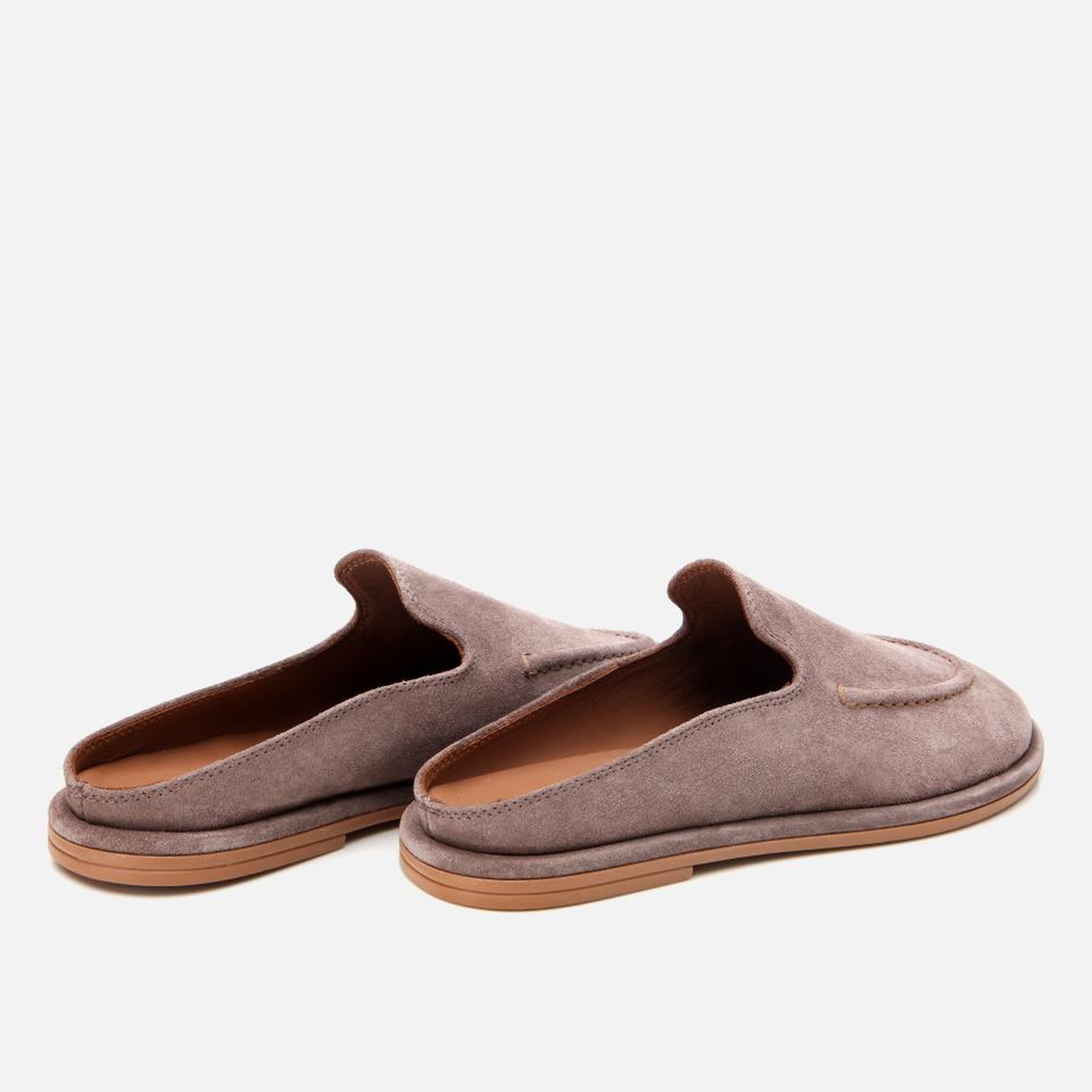 Kadın Süet Deri Vizon Düz Terlik