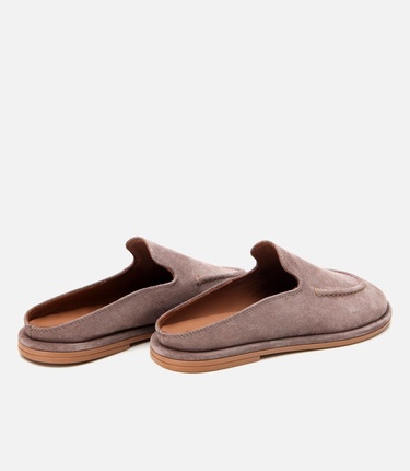  Kadın Süet Deri Vizon Düz Terlik