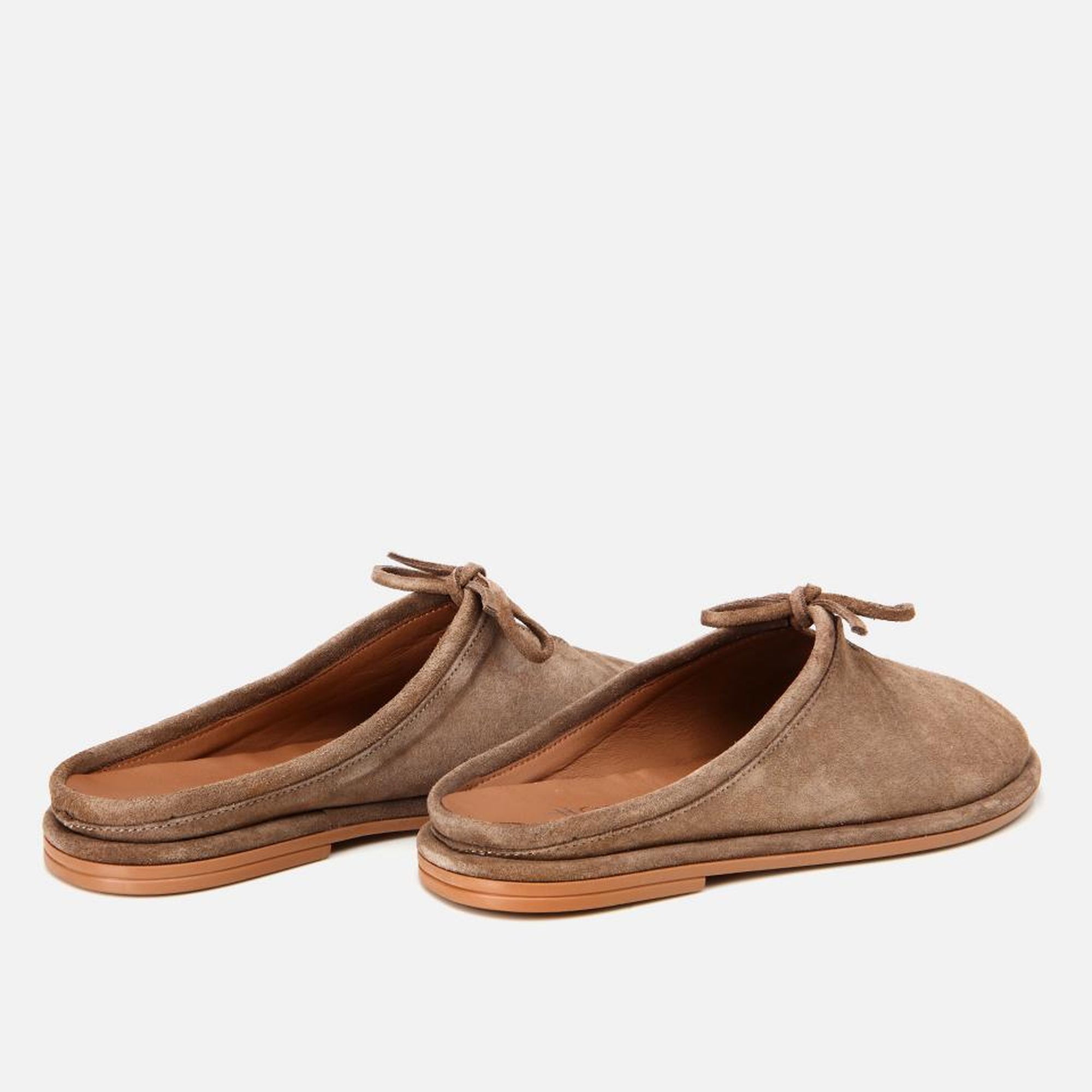 Kadın Süet Deri Bej Düz Terlik