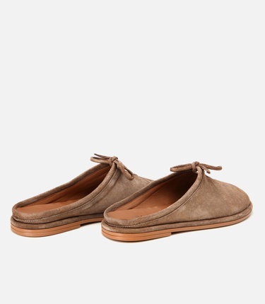  Kadın Süet Deri Bej Düz Terlik