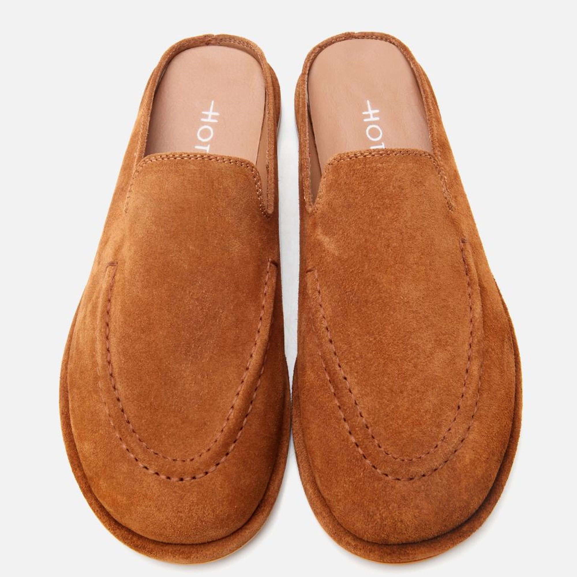 Kadın Süet Deri Taba Düz Terlik