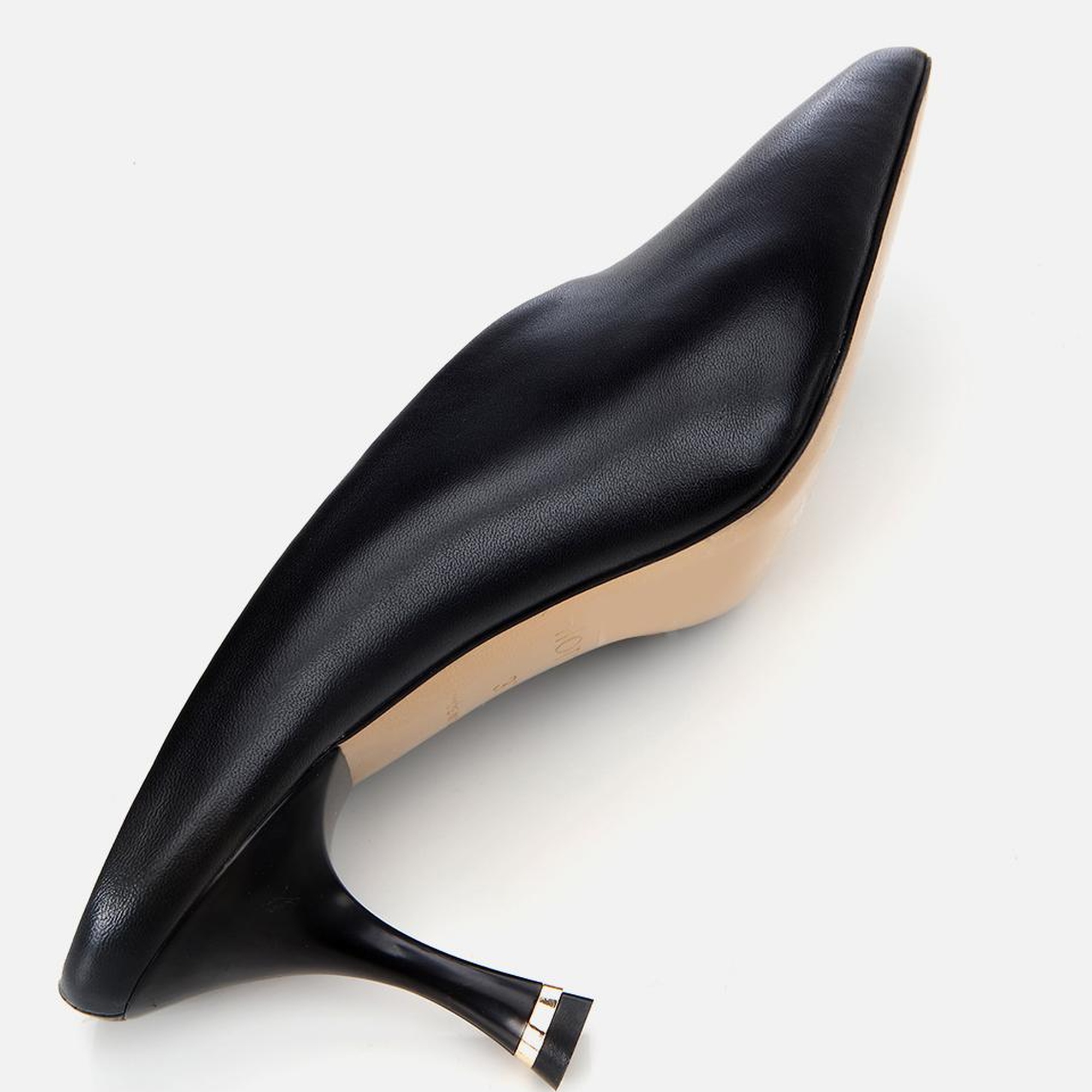 Kadın Deri Siyah Topuklu Terlik