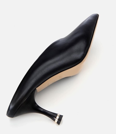  Kadın Deri Siyah Topuklu Terlik