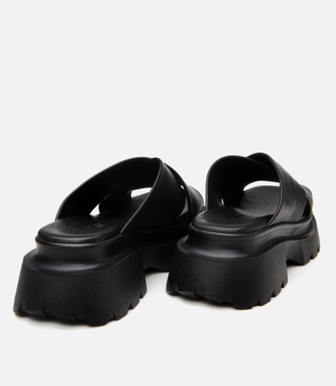  Kadın Deri Siyah Topuklu Terlik