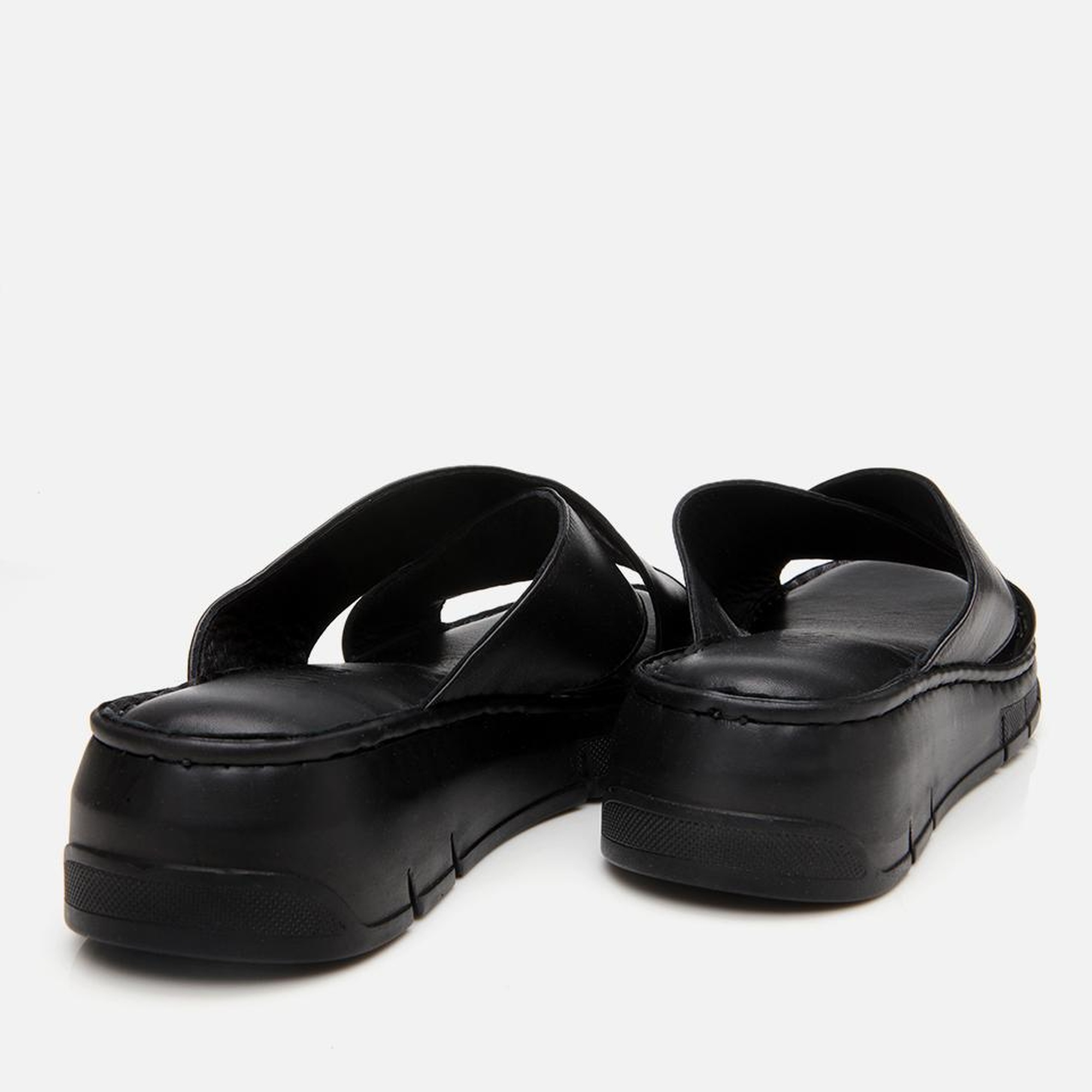 Kadın Deri Siyah Comfort Terlik