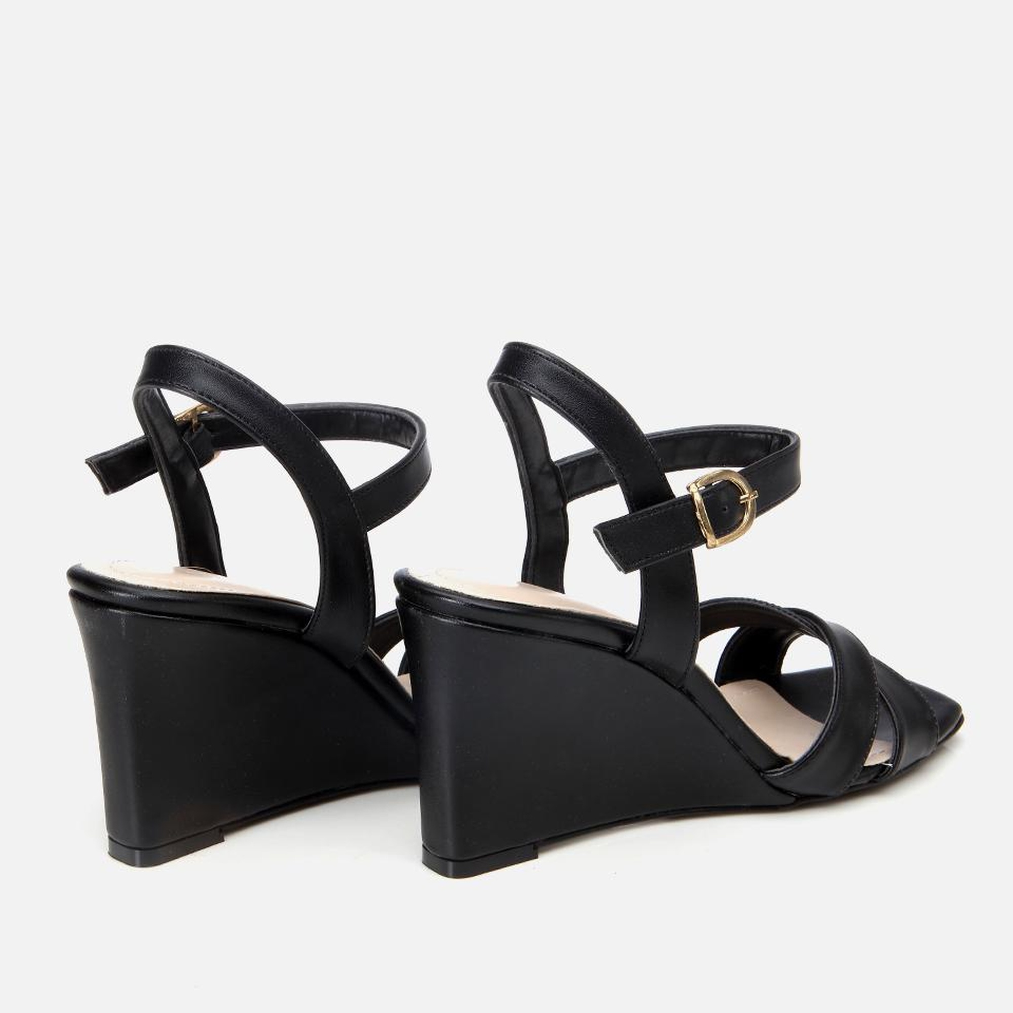 Kadın Siyah Dolgu Topuklu Sandalet