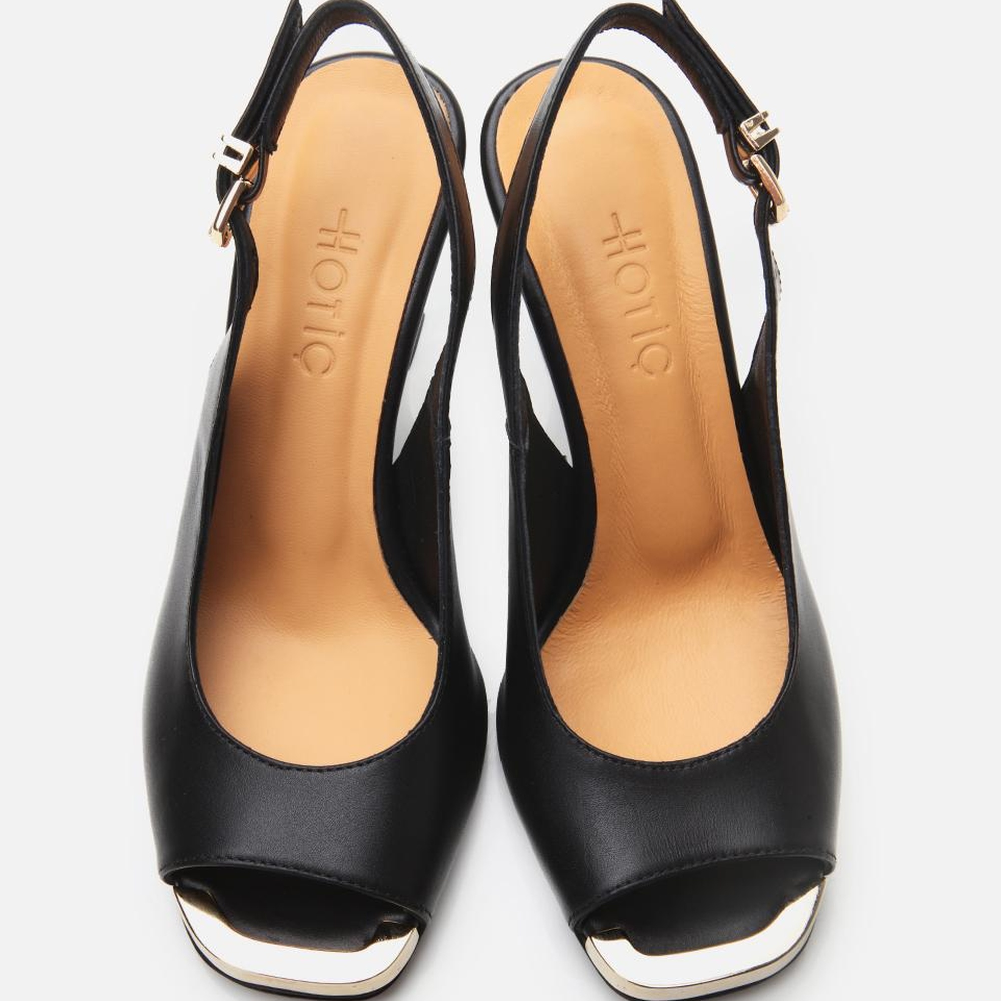 Kadın Deri Siyah Topuklu Sandalet