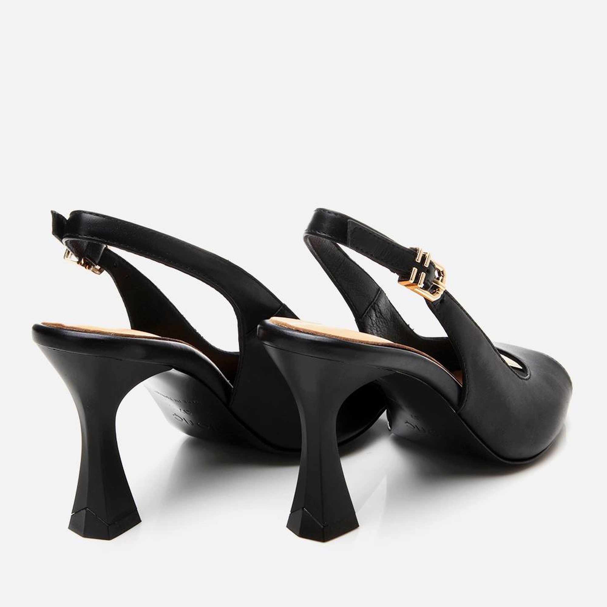 Kadın Deri Siyah Topuklu Sandalet