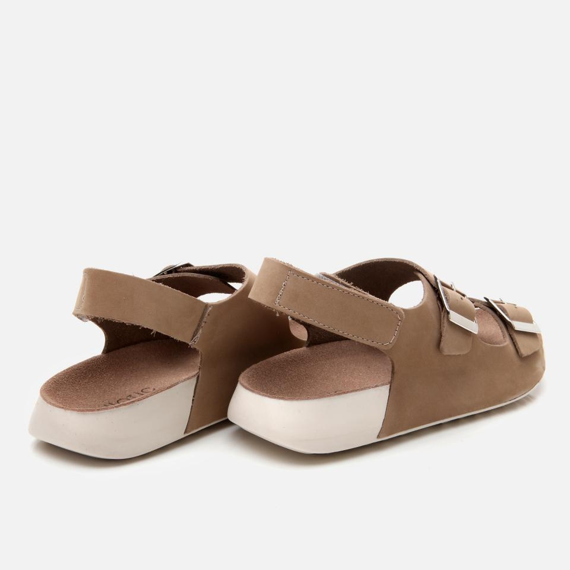 Kadın Nubuk Deri Bej Ayarlanabilir Sandalet