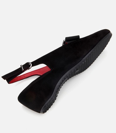  Kadın Süet Deri Siyah Tokalı Esnek Dolgu Topuklu Sandalet