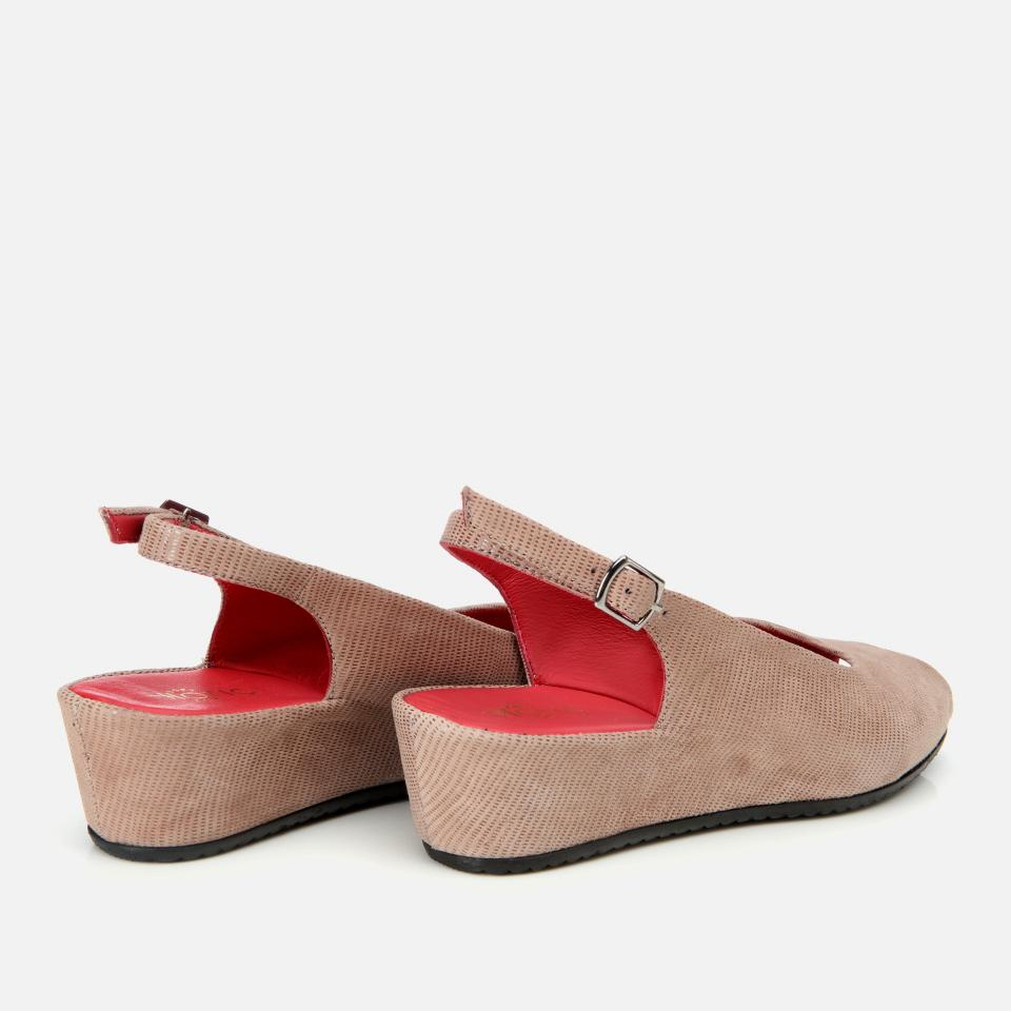 Kadın Deri Vizon Esnek Dolgu Topuklu Sandalet