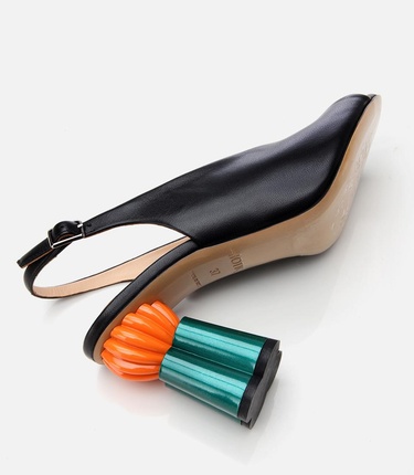  Kadın Deri Siyah Kalın Topuklu Sandalet