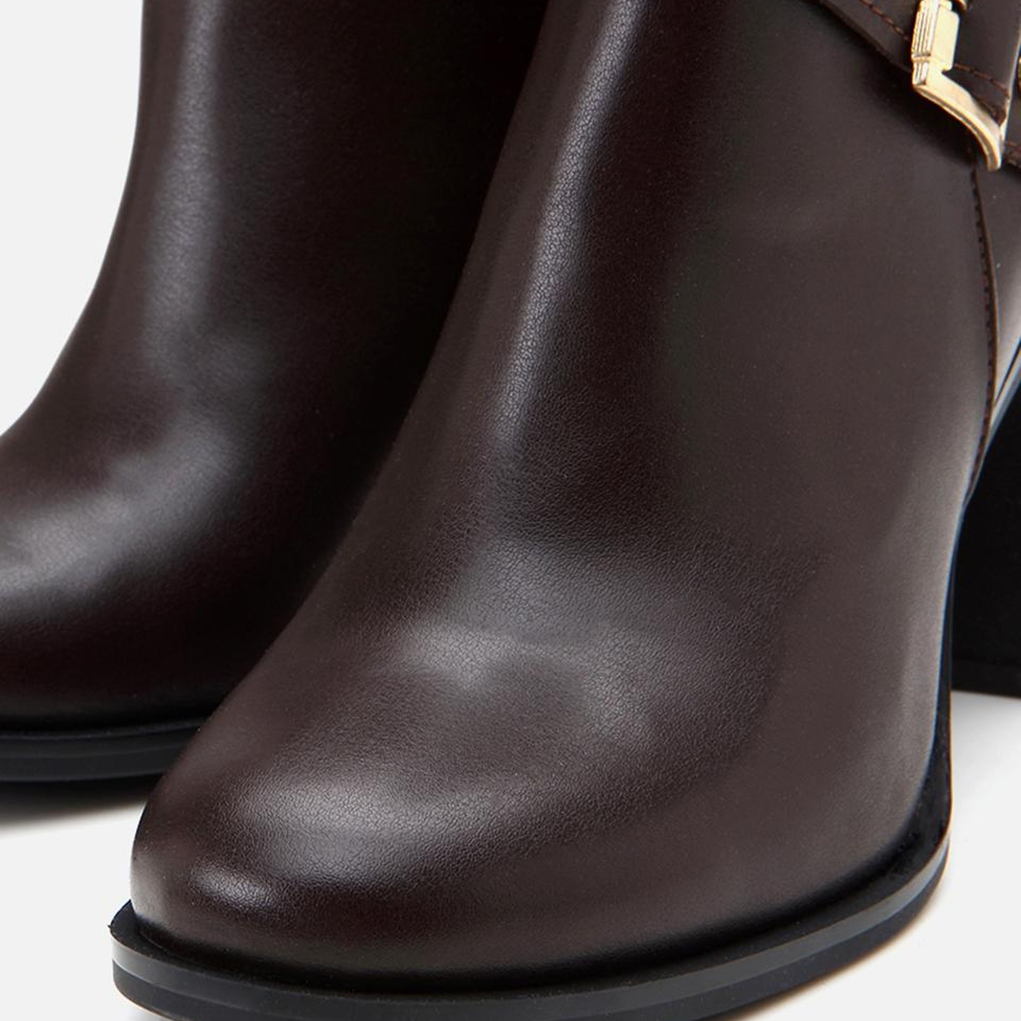 Kadın Kahverengi  Tokalı Topuklu Bot