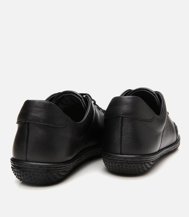  Kadın Deri Siyah Comfort Spor Ayakkabı