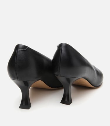  Kadın Deri Siyah İnce Topuklu Ayakkabı