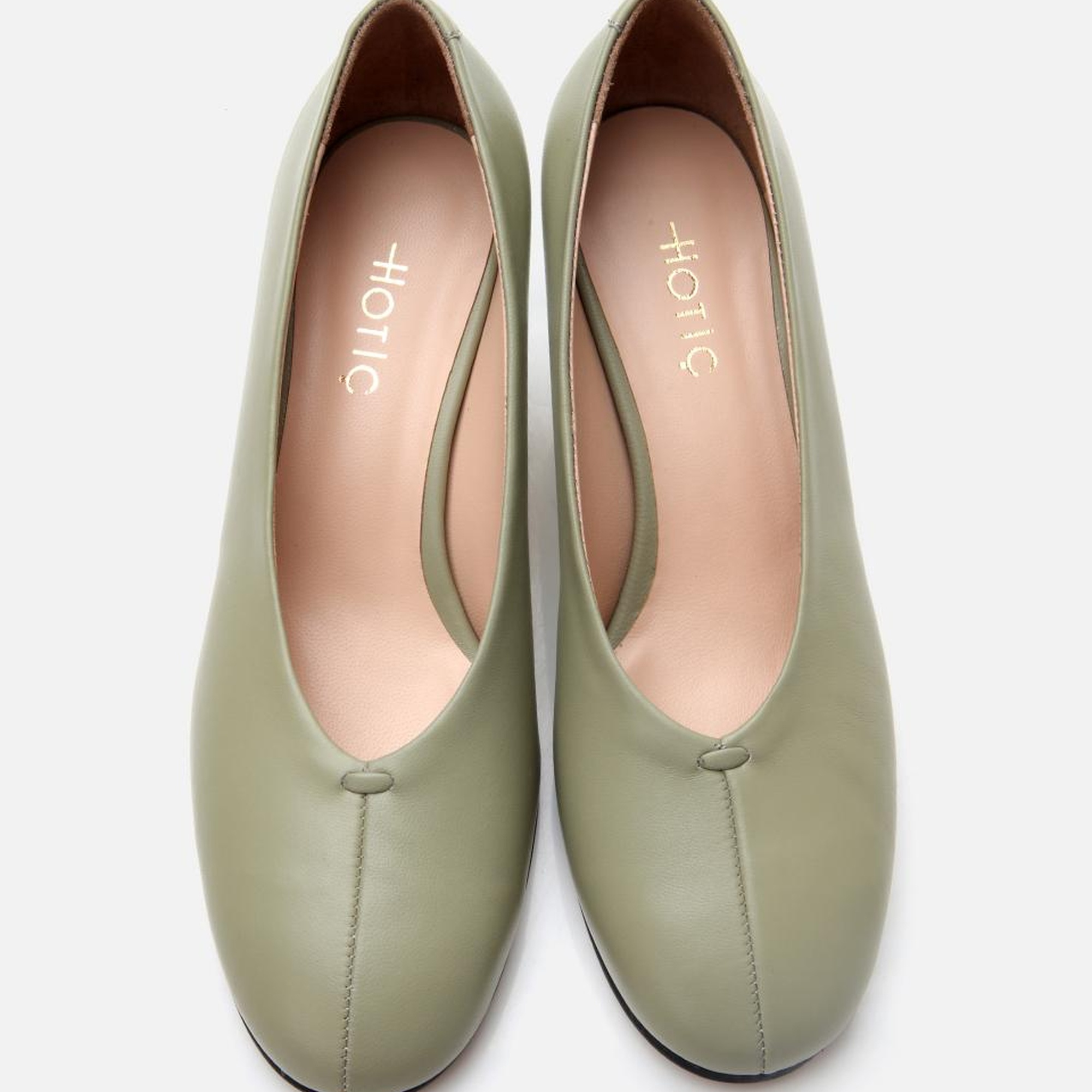 Kadın Deri Yeşil İnce Topuklu Ayakkabı