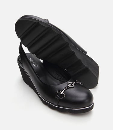  Kadın Deri Siyah Kalın Topuk