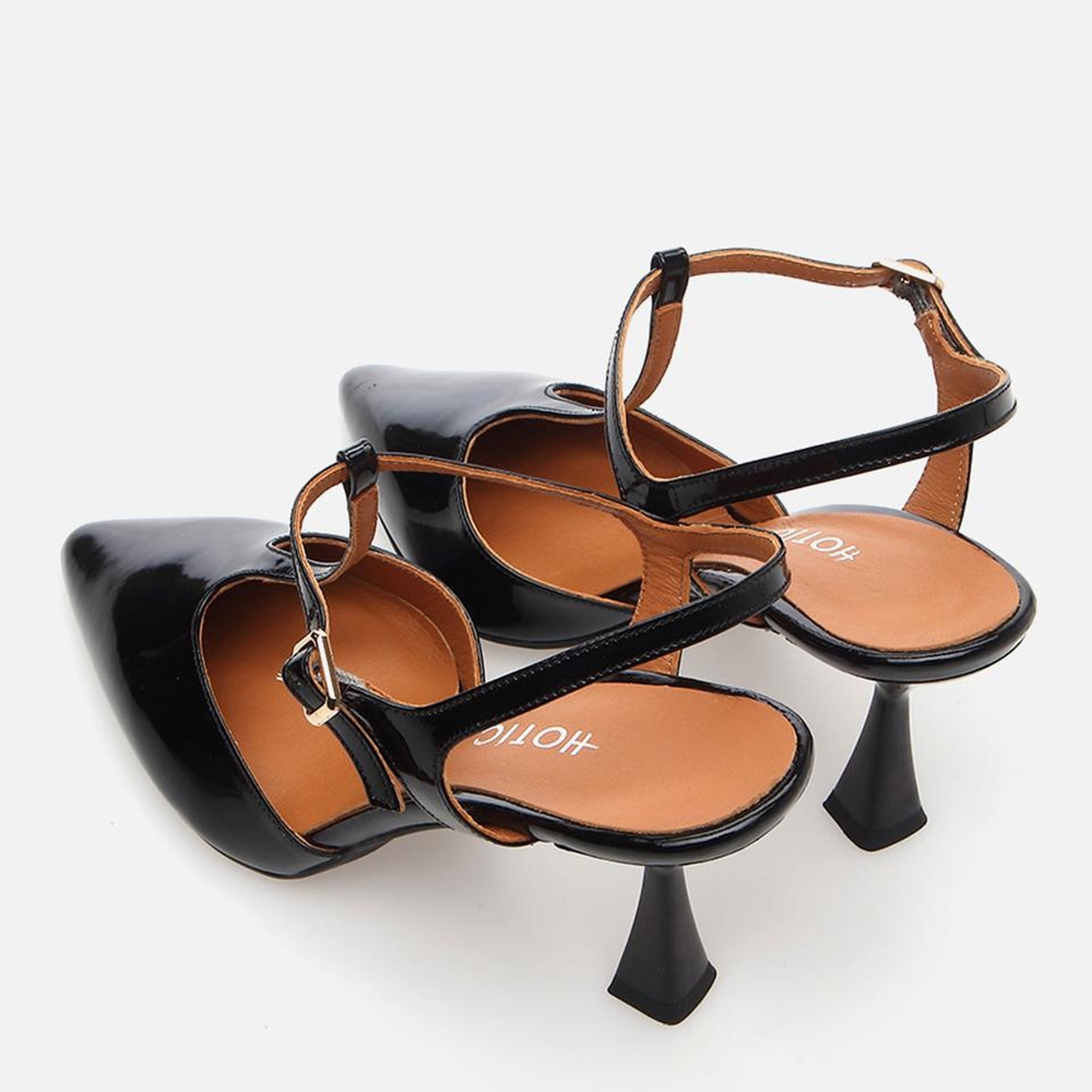 Kadın Deri Siyah İnce Topuklu Stiletto