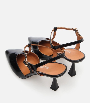  Kadın Deri Siyah İnce Topuklu Stiletto