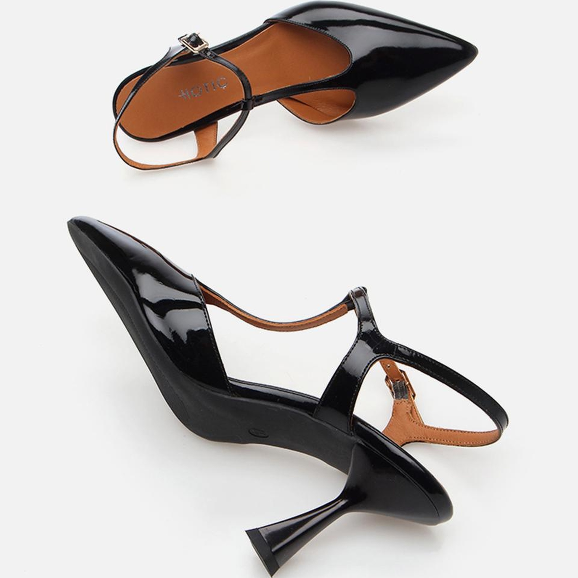 Kadın Deri Siyah İnce Topuklu Stiletto