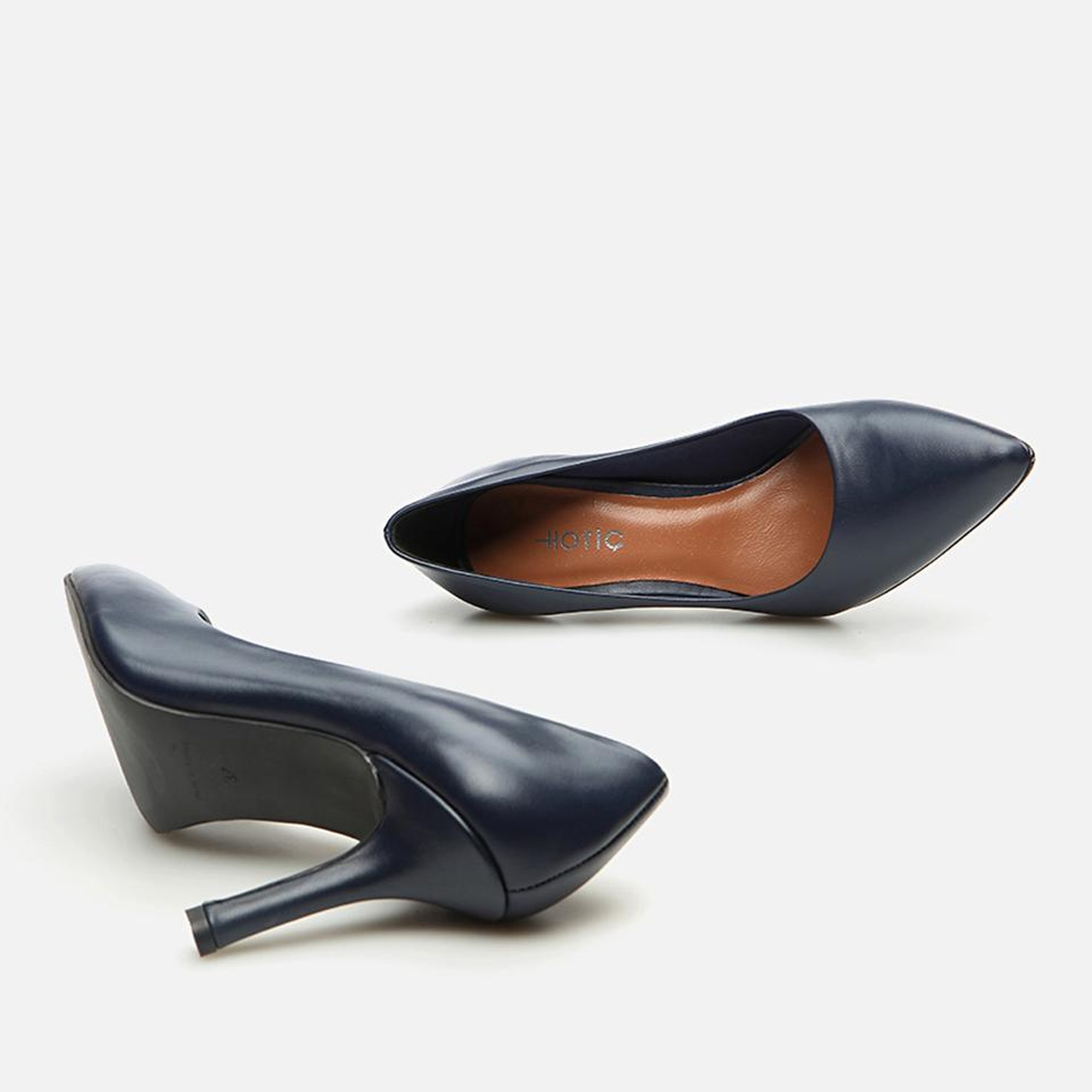 Kadın Deri Lacivert Stiletto