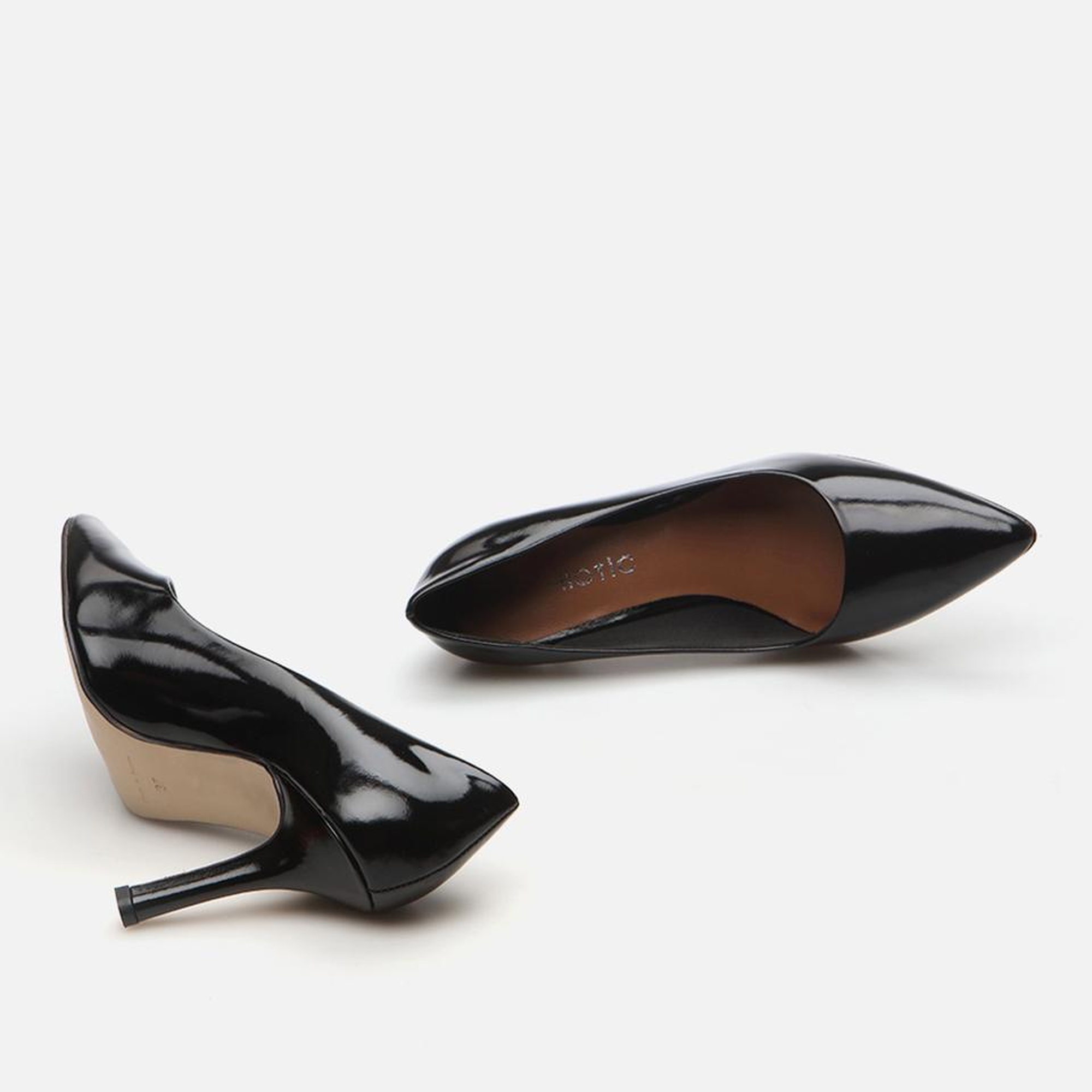 Kadın Deri Siyah Stiletto