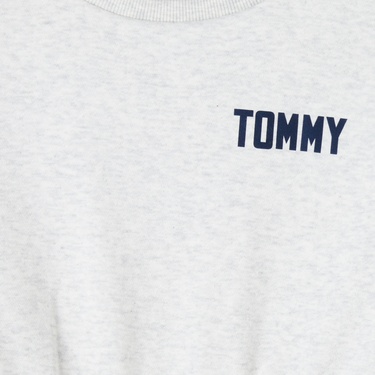  Tommy Hilfiger Satin Applique Çocuk Gri Elbise