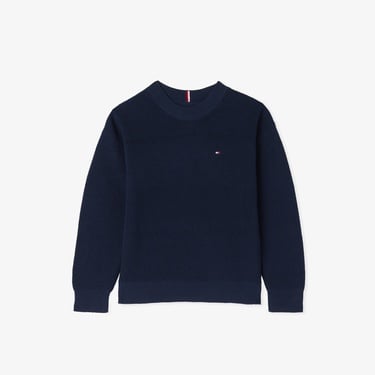  Tommy Hilfiger Cotton Texture Çocuk Lacivert Kazak