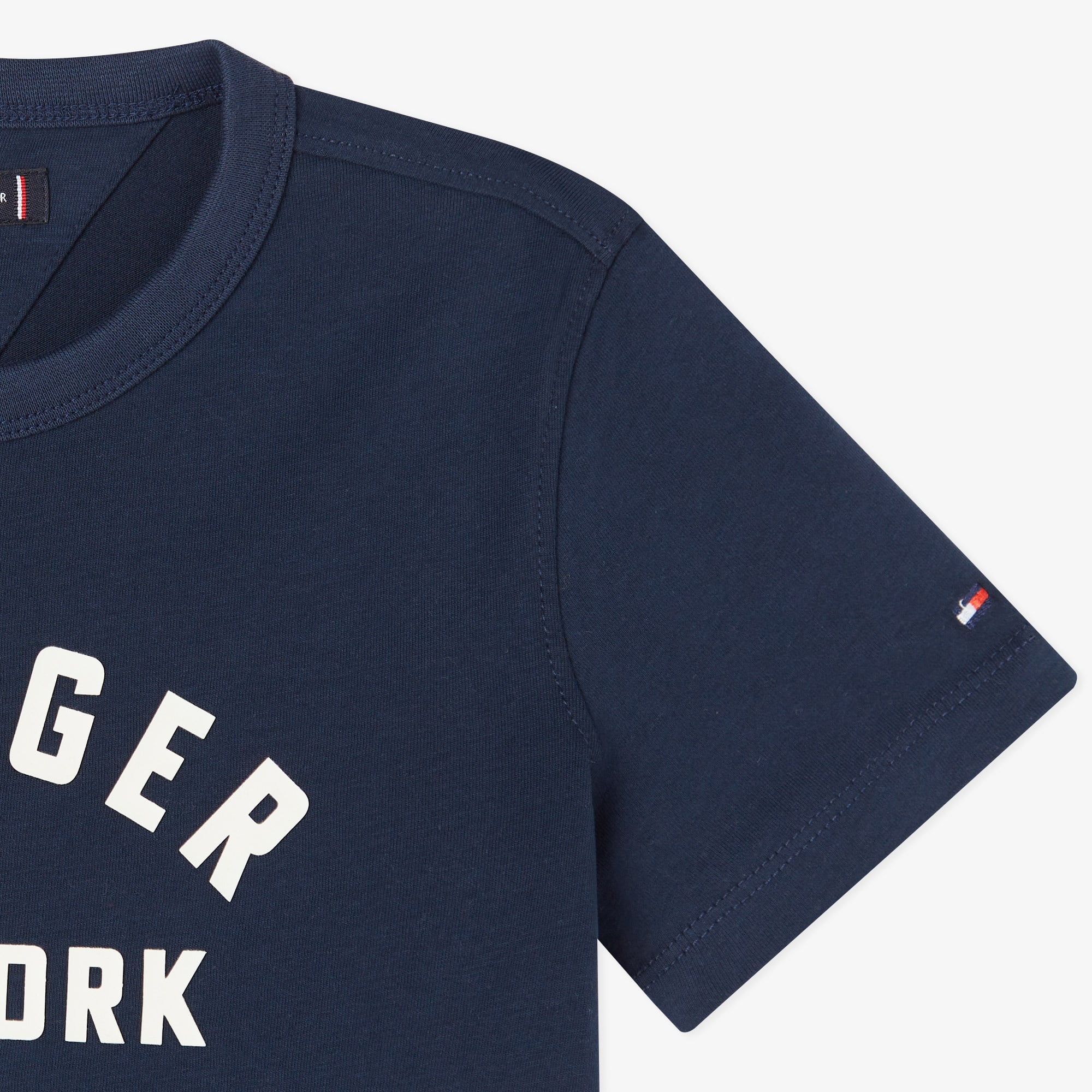 Tommy Hilfiger Curved Graphic Çocuk Lacivert T-Shirt