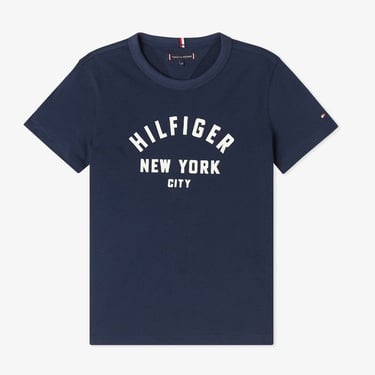  Tommy Hilfiger Curved Graphic Çocuk Lacivert T-Shirt