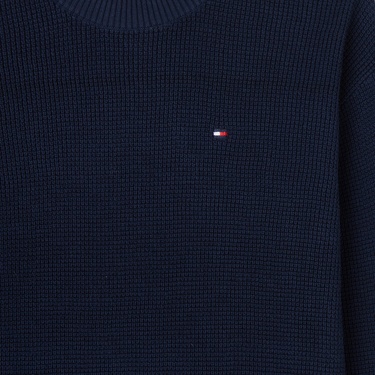  Tommy Hilfiger Cotton Texture Çocuk Lacivert Kazak