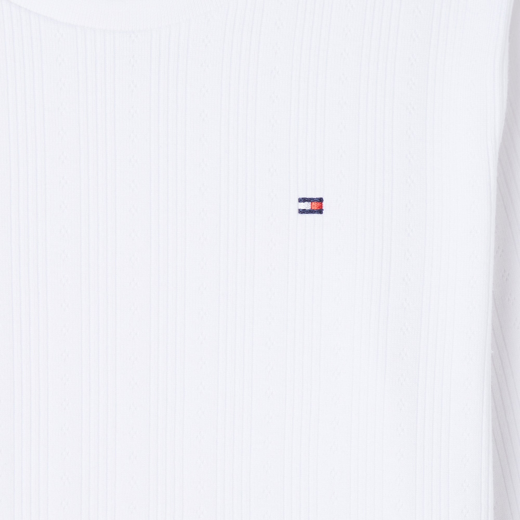 Tommy Hilfiger Pointelle Çocuk Top Beyaz Sweatshirt