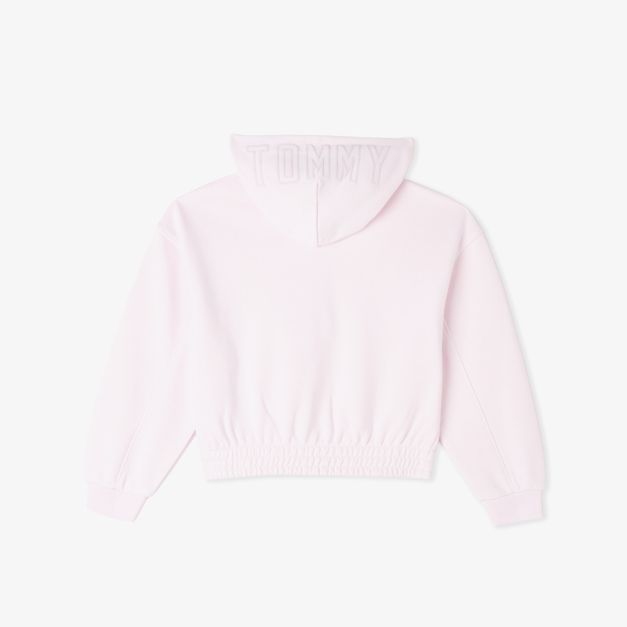 Tommy Hilfiger Puff Print Çocuk Fermuarlı Pembe Hoodie