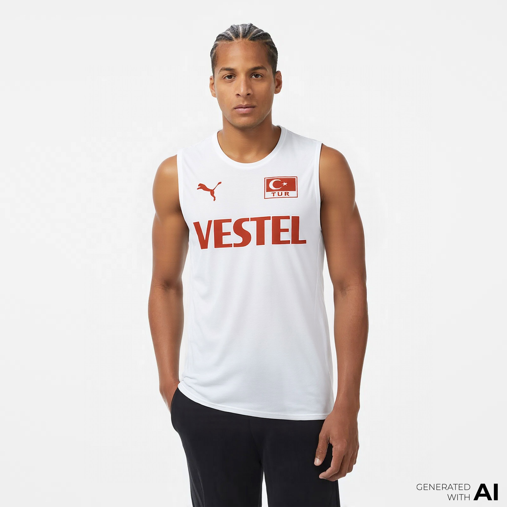 Puma Türkiye Voleybol Milli Takım Erkek Beyaz Forma