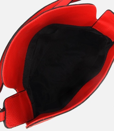  Kadın Deri Kırmızı Ayarlanabilir Askılı Omuz Çantası