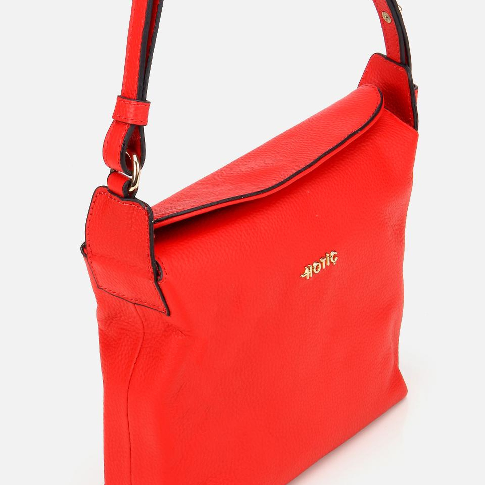 Kadın Deri Kırmızı Ayarlanabilir Askılı Omuz Çantası