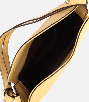  Kadın Deri Sarı Ayarlanabilir Askılı Omuz Çantası