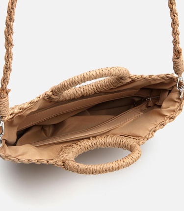  Kadın Taba Hasır Omuz Çantası