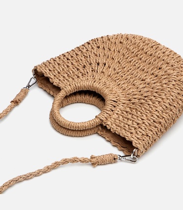  Kadın Taba Hasır Omuz Çantası