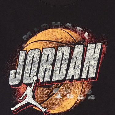  Jordan Distressed Chrome Çocuk Siyah T-Shirt