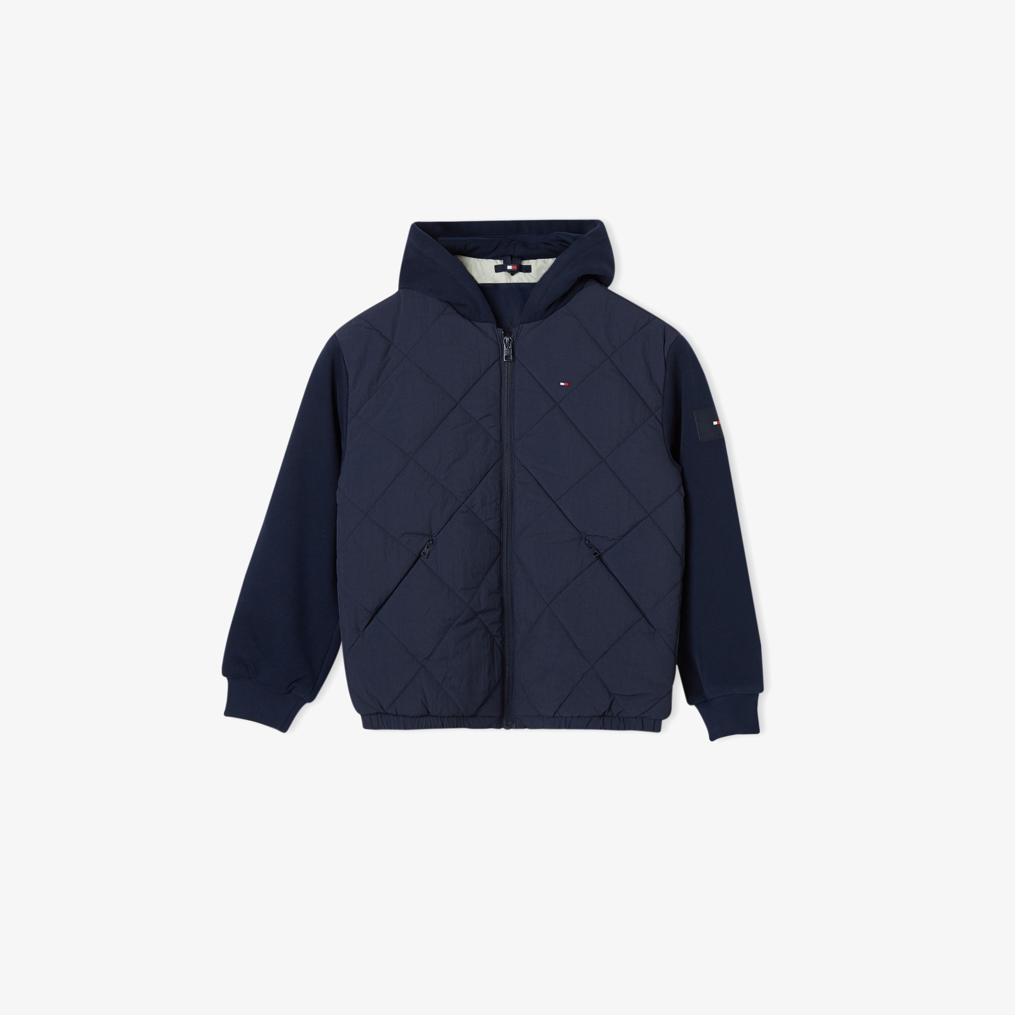 Tommy Hilfiger Mix Media Quilted Çocuk Lacivert Puffer Mont