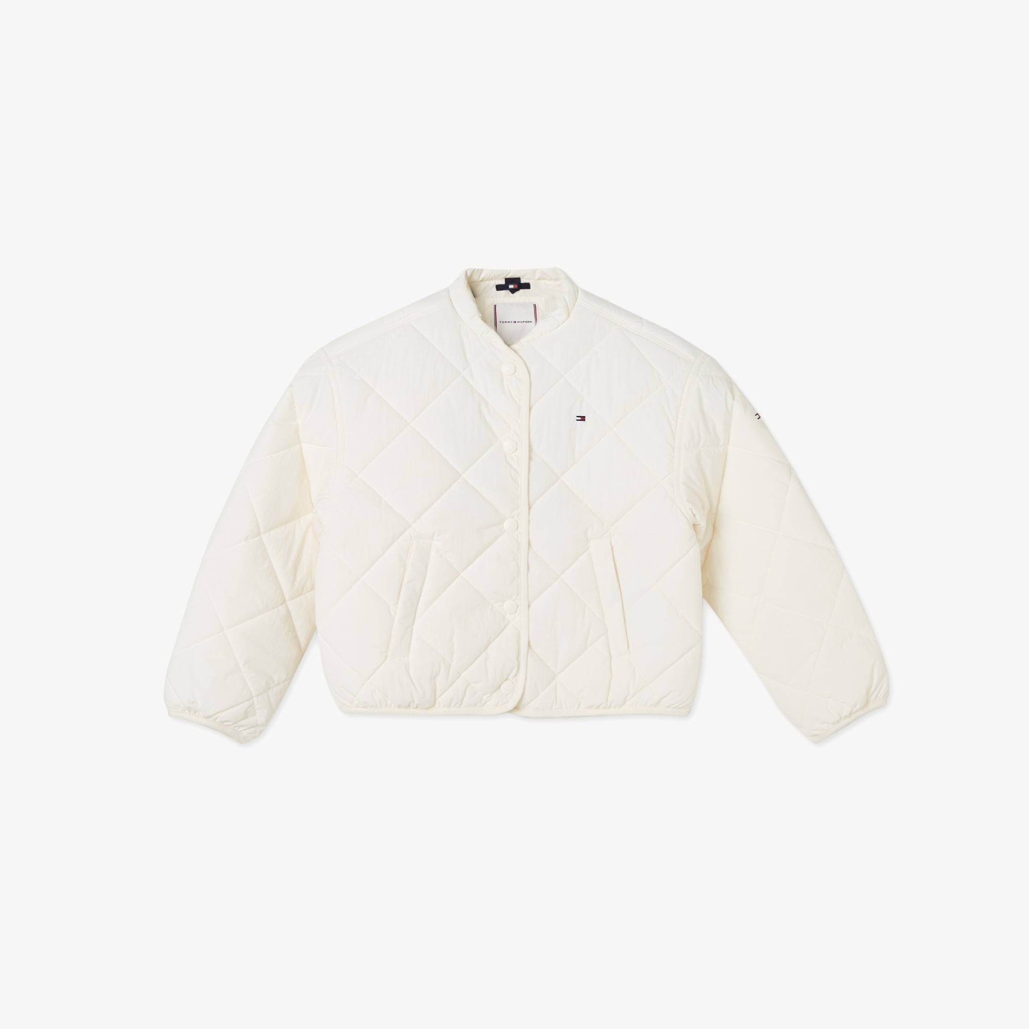 Tommy Hilfiger Quilted Çocuk Beyaz Ceket