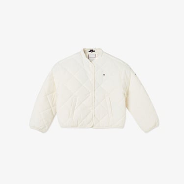  Tommy Hilfiger Quilted Çocuk Beyaz Ceket