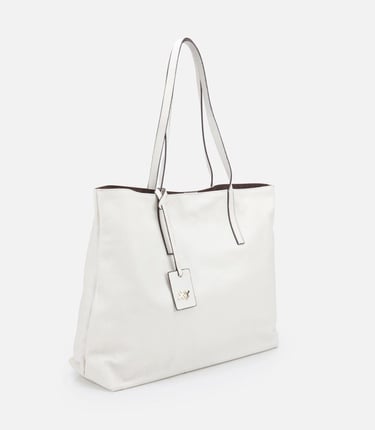  Kadın Deri Ekru Tote Çanta