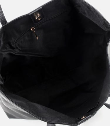  Kadın Deri Siyah Tote Çanta