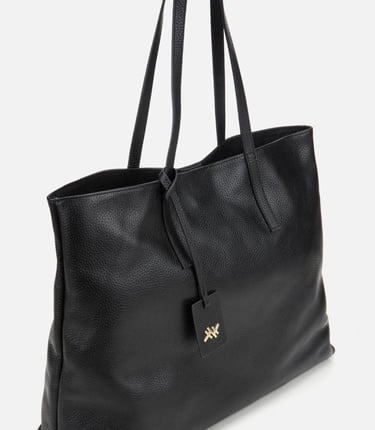  Kadın Deri Siyah Tote Çanta